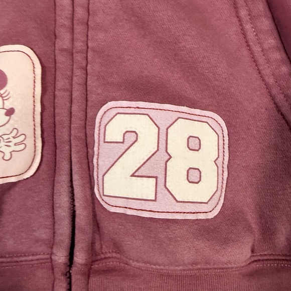 Vintage‎ Disney Mickey & Friends Hoodie Women's Medium Pink Zip Up Sweatshirt M - Picture 10 of 12